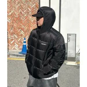 매장정품 와키윌리 WACKY WILLY 라이트 립스탑 패딩 점퍼 블랙 WA2504DP05BK 218960