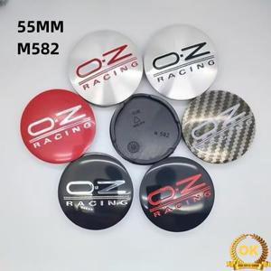4개/세트 55mm M582 OZ 레이싱 엠블럼 자동차 휠 센터 림 허브 캡 방진 커버