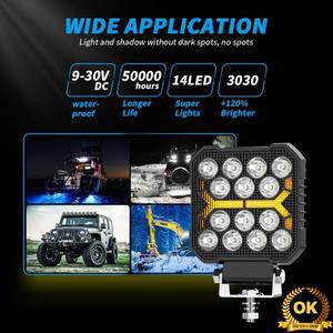 신형 자동차 LED 작업등 오프로드 차량 건설 개조 헤드라이트 조명 4 인치 사각형