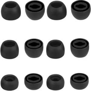 삼성 갤럭시 버즈 프로 교체용 고무 이어버드 팁 헤드폰 이어팁 소형 중형 대형(블랙) 6쌍