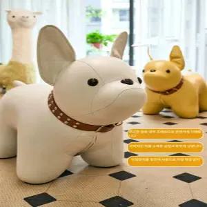 강아지 동물스툴 거실 벤치 화장대 대형 키즈용 코끼리 번트오렌지