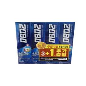 2080 덴탈클리닉 오리지날 알파 블루 충치케어 치약 140gx4입x5개