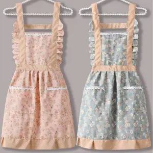 레이스 플라워 예쁜 포켓 앞치마 앞치마