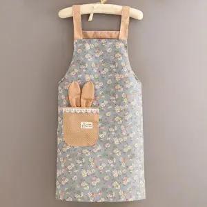 프릴 린넨 토끼 포켓 앞치마