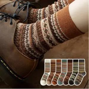 노르딕무드 겨울 니트 롱삭스 6컬레