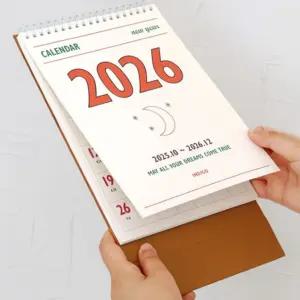 2026년 음력 탁상 달력 옛날 절기포함 데스크 미니 캘린더 레드