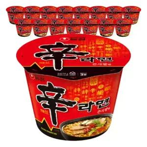 농심 신라면 큰사발 114g, 16개