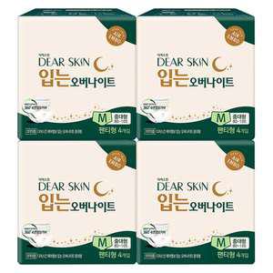 디어스킨 에어엠보 입는 오버나이트, 중대형, 4매, 4개