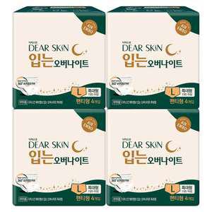 디어스킨 에어엠보 입는 오버나이트, 특대형, 4매, 4개