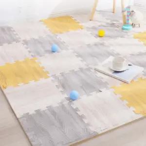 우드패턴 조립 퍼즐 매트 31cmX31cm 16장 세트 놀이방 베란다 층간소음 쿠션