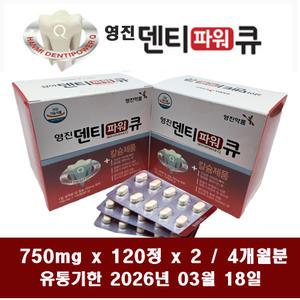 덴티파워큐 4개월분 리소짐 해조칼슘 프로폴리스 자일리톨