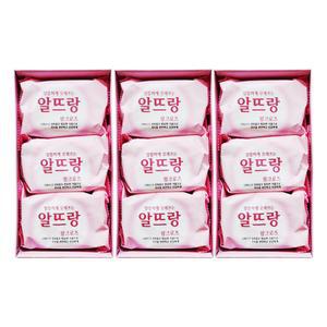 엘지 알뜰하게 오래쓰는 알뜨랑 비누 핑크로즈 140g 3개입 x 3개