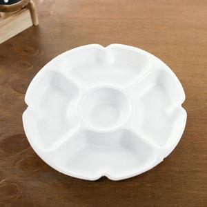 원형 5칸찬기(소)/스티로폼 포장용기 반찬접시 일회용 PSP 트레이