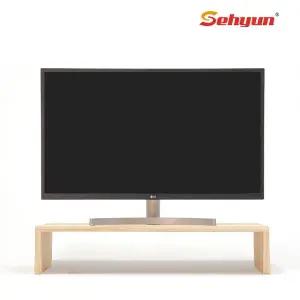 원목 모니터 받침대/컴퓨터 수납 받침 선반 싱글 듀얼