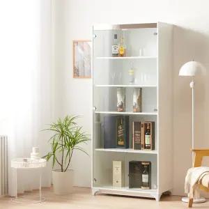 고광택 / 샤이니 LPM 800-5단 유리 장식장 진열장 (강화유리도어) 수납장