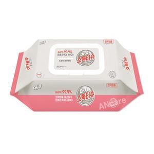 닥터큐 소독티슈 캡형(분홍) 80매 1팩 살균/물티슈