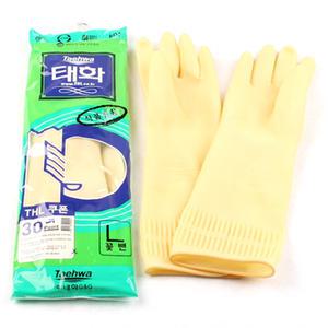 태화 고무장갑 꽃밴 대 L 양손 미색 갑돌이 158번