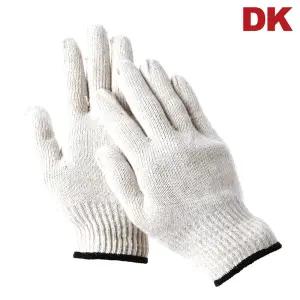DK KC 면장갑 40g 고급면사 작업용 목장갑 올풀림방지 오버록 100켤레