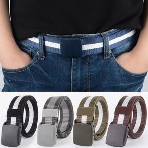 GW스마트 멀티 벨트 남성 캐주얼 플라스틱 버클 쇠독방지 학생 혁띠 청바지 등산복 작업복 남자 허리띠