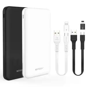 스피디 슬림 듀얼 보조배터리 10000mAh (C타입 케이블+8핀젠더)