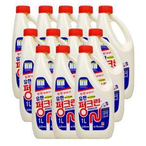 유한양행 펑크린 1L 1박스(12병) 배수구세정,변기,뚜러뻥