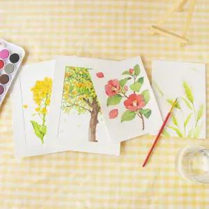 컬러링 제주도 풍경 꽃 색칠도안 수채화 물감 세트 DIY 솜씨키트