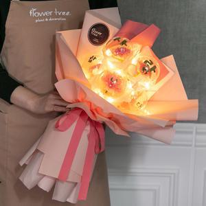 카네이션 조화 꽃다발 LED 러브유어스 50cm 어버이날 스승의날 감사 선물 행사 장식 소품 인테리어