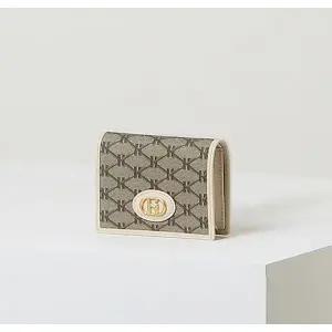 [헤지스](대전신세계)아이보리 가죽 반지갑 HIWA5E808I2