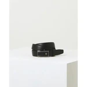 갤러리아 헤지스핸드백[HJBE5E780BK]정장착용 블랙 로고버클 가죽 자동벨트