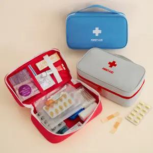 대형 약 파우치 2P 여행보조 약통 구급 수납 여행보조 파우치