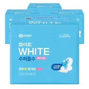 화이트 수퍼흡수 울트라슬림 중형 18개입 4팩