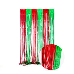 파티장식은박수술커튼 2색믹스(홀로그램레드그린)