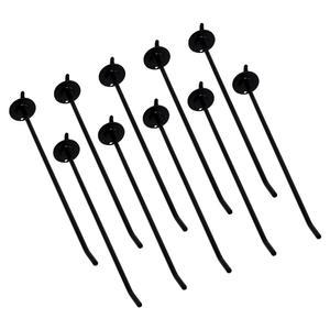 인테리어 타공판 일선후크 25cmx10개(블랙)