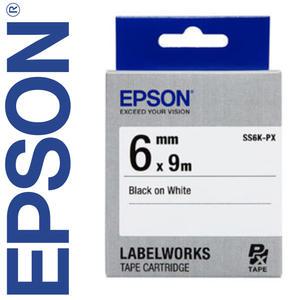 [정품] 엡손 라벨테이프 SS6K-PX 폭6mm 백색바탕 검정글씨