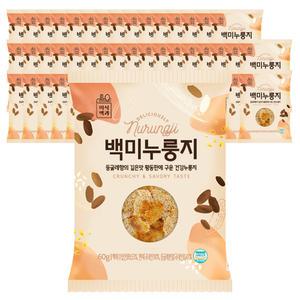 미식백과 백미누룽지 60gx50봉 구수한 맛있는 몸에좋은 간편식 여행용 누룽지