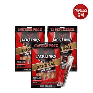 잭링크스 비프스틱 오리지널 12gX12개X3팩(36개) /소고기육포