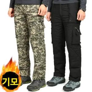 밀리터리카고바지 겨울기모바지 작업복 건빵 남자 솜 방한복 두툼 기모