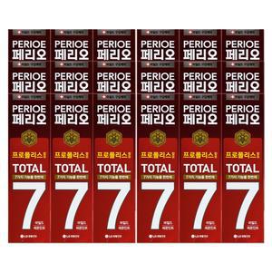 엘지 페리오 토탈 7 치약 마일드 레몬민트 140g 3개입 X 6개
