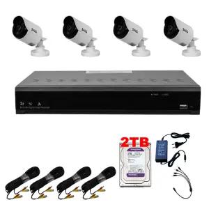 화인츠 500만화소 8채널 CCTV자가설치세트 패키지 실내 CCTV 녹화기 카메라4개 20m케이블 2TB XRT4108