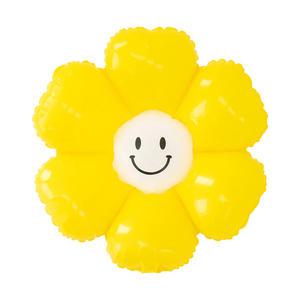 스마일 데이지 (옐로우 S) 꽃 호일 은박 파티 풍선