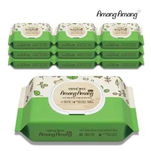 아망아망 베이직 캡형 100매 10팩 실용적이고 라이트한 물티슈