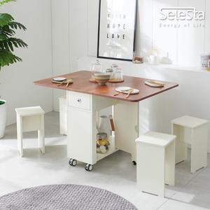 확장형식탁 접이식 4인 4인용 수납 이동식 테이블 식탁