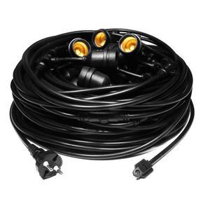 전등선 50m 25분기 스트링라이트 오징어등 줄전구 야외 외부 가설등 파티라이트 테라스 줄조명 전등 조명