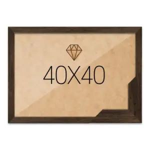 아트박스 누니액자 보석십자수액자 40x40 슬림 우드월넛