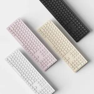 엑토 커브드 저소음 사무용 슬림 유무선 키보드 B605