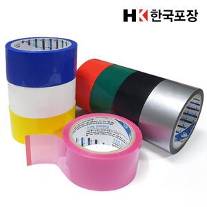 한국 박스테이프 더블중포장 80M 40개 칼라테이프 8가지색상