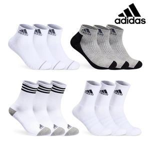 [아디다스]3PACK] 남성 여성 스포츠파일 쿠션 발목 중목 크루삭스 모음