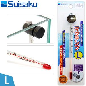 수이사쿠 자석 온도계 L / 수족관 어항 수조 구피 베타 거북이 유리 수온계 열대어 관상어 온도조절기