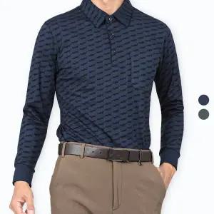 [제로골프][JEAN PIERRE] 쟌피엘 남성용 약기모 나염 긴팔 카라 티셔츠 Model No_J2-3E160