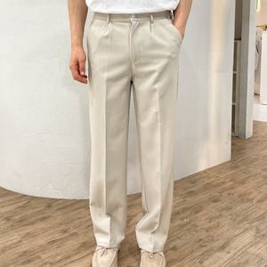 [옷자락]남자 셋업바지 겨울하객룩 갈색 보온 융기모 슬랙스